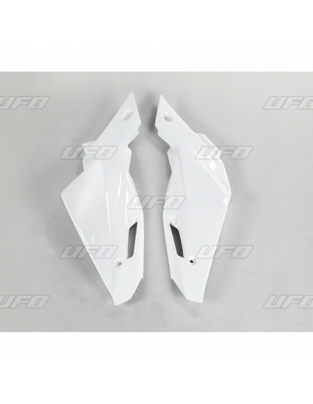 Plaques latérales - Blanc - UFO HUSQVARNA 250 TC TE 2008-2013 / 450 TC TE 2008-2010 / 510 610 TE 2008-2010