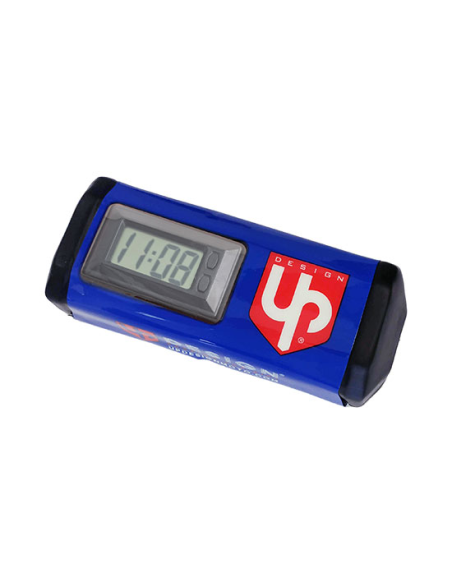 Mousse de guidon sans barre UP horloge intégrée Bleu