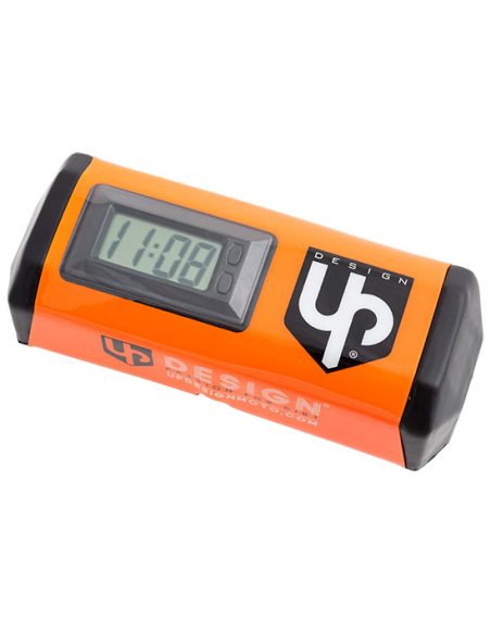 Mousse de guidon sans barre UP horloge intégrée Orange