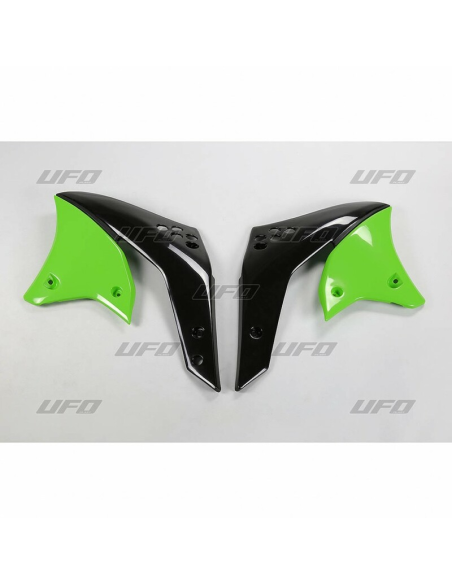Ouies de radiateur - Noir Vert - UFO Kawasaki 250 KXF 2006-2008