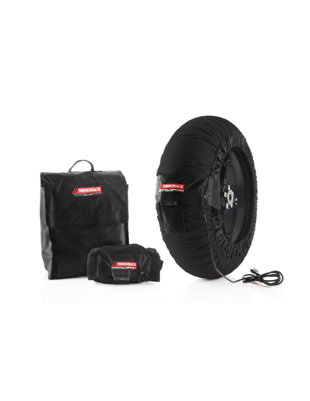 Paire de couvertures chauffantes noires Termorace Evo - Réglables 50°C 80°C et 100°C - Taille 2XL