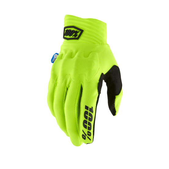Gants cross 100% Cognito Smart Shock - Jaune Fluo