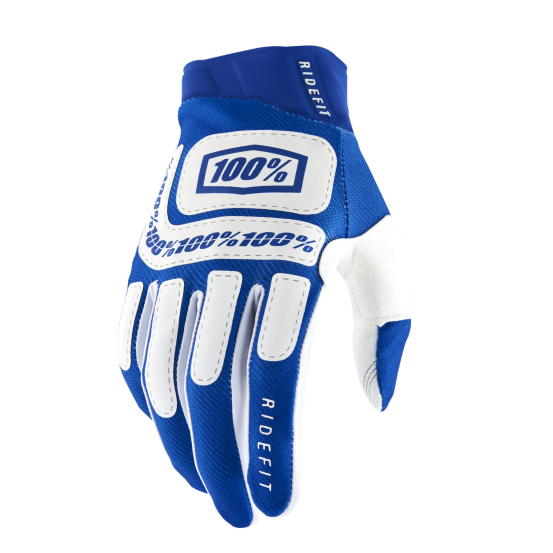 Gants cross 100% Ridefit Bonita - Bleu Blanc