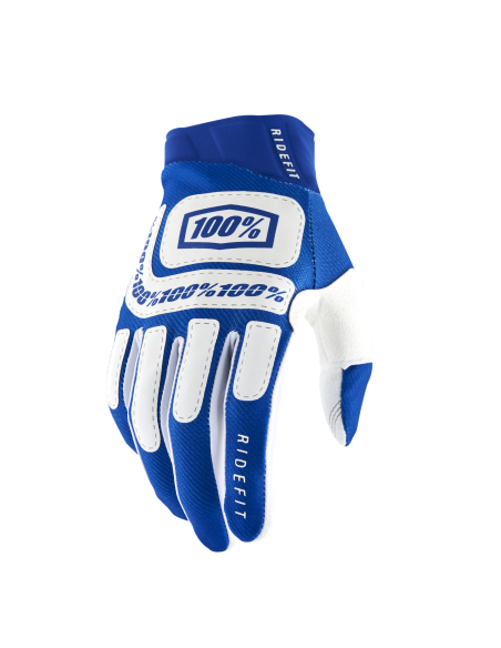 Gants cross 100% Ridefit Bonita - Bleu Blanc