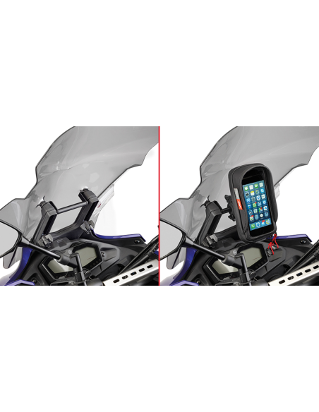 Barre Support GPS-Smartphone Givi FB2130 Yamaha MT-07 Tracer 2016-2019
