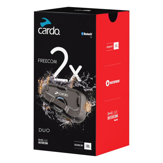 Intercom Bluetooth Cardo FREECOM 2X Audio JBL - Pack duo
