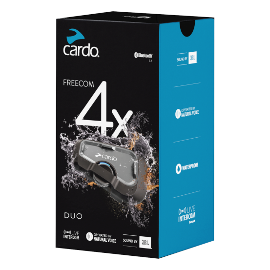 Intercom Bluetooth Cardo FREECOM 4X Audio JBL - Pack duo