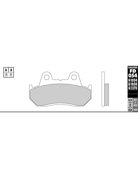 Plaquettes de frein GALFER - G1370 SINTER ROUTE FD054
