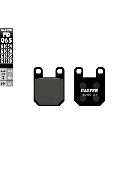 Plaquettes de frein GALFER - G1054 ORGANIQUE SEMI METAL FD065G1054