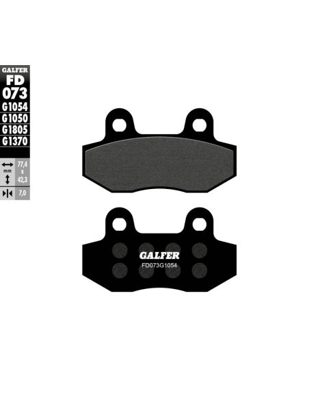 Plaquettes de frein GALFER - G1054 ORGANIQUE SEMI METAL FD073G1054