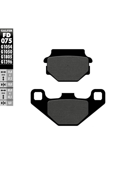 Plaquettes de frein GALFER - G1054 ORGANIQUE SEMI METAL