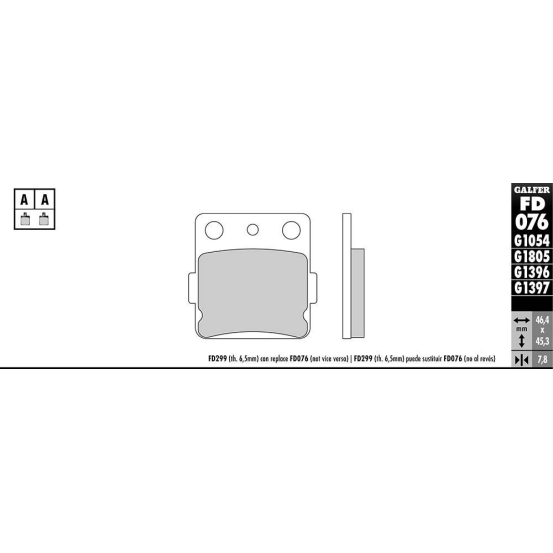 Plaquettes de frein GALFER - G1397 SINTER QUAD FD076