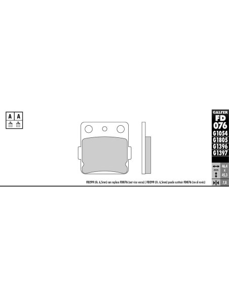 Plaquettes de frein GALFER - G1397 SINTER QUAD FD076