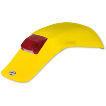 Garde boue arrière - Jaune - UFO Universel Enduro 125/250/500 1983-1993 avec feu