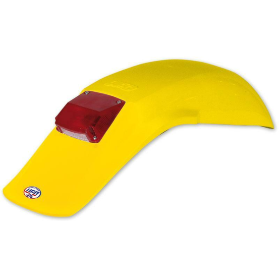 Garde boue arrière - Jaune - UFO Universel Enduro 125/250/500 1983-1993 avec feu