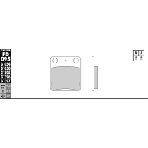 Plaquettes de frein GALFER - G1054TT ORGANIQUE SEMI METAL TT FD095