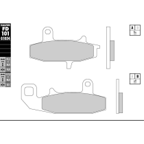 Plaquettes de frein GALFER - G1054 ORGANIQUE SEMI METAL FD101