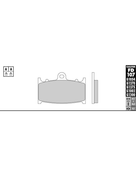 Plaquettes de frein GALFER - SINTER RACING G1375