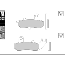 Plaquettes de frein GALFER - G1054 ORGANIQUE SEMI METAL FD120