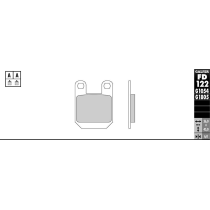 Plaquettes de frein GALFER - G1805 TRIAL FD122