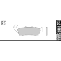 Plaquettes de frein GALFER - G1054TT ORGANIQUE SEMI METAL TT FD138