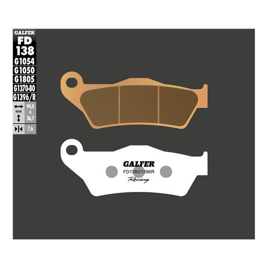 Plaquettes de frein GALFER - G1396R SINTER CROSS