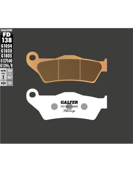 Plaquettes de frein GALFER - G1396R SINTER CROSS