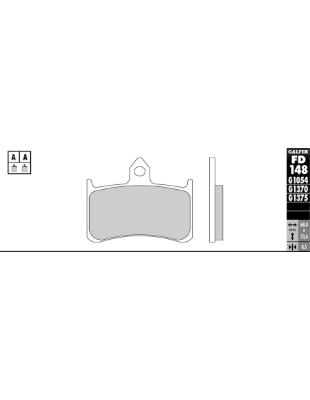 Plaquettes de frein GALFER - SINTER RACING G1375