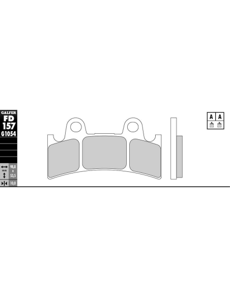 Plaquettes de frein GALFER - G1054 ORGANIQUE SEMI METAL FD157