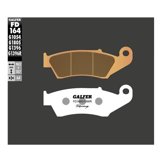 Plaquettes de frein GALFER - G1396R SINTER CROSS FD164G1396R