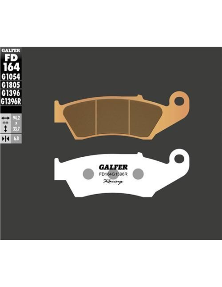 Plaquettes de frein GALFER - G1396R SINTER CROSS FD164G1396R