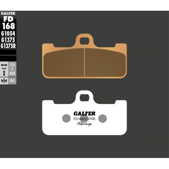 Plaquettes de frein GALFER - G1375R SINTER RACING pour XA3B8**