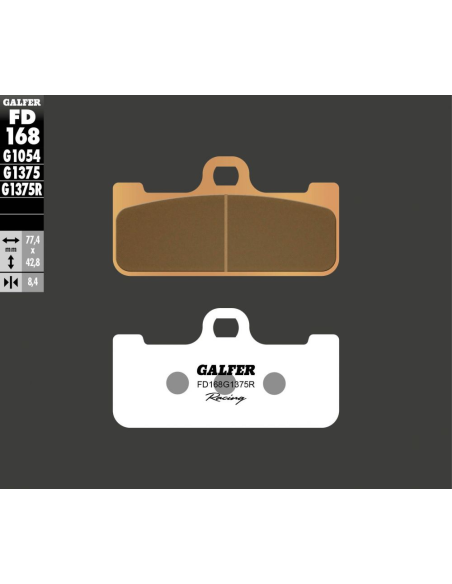 Plaquettes de frein GALFER - G1375R SINTER RACING pour XA3B8**