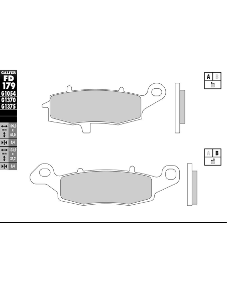 Plaquettes de frein GALFER - G1375 SINTER RACING FD179