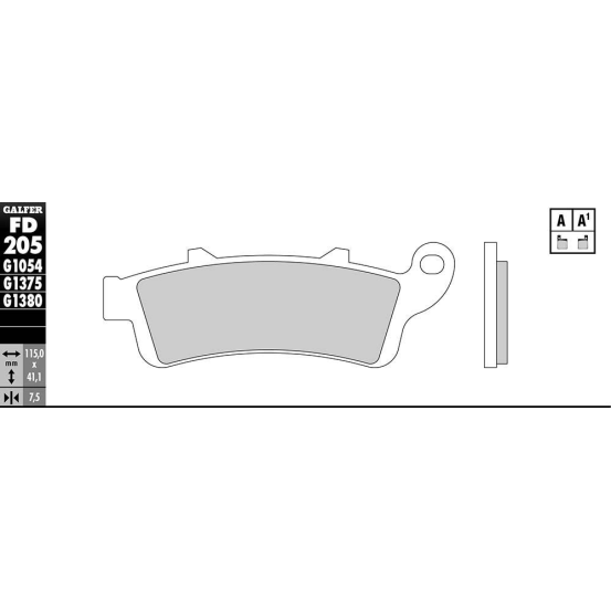 Plaquettes de frein GALFER - G1380 SINTER MAXI SCOOT FD205