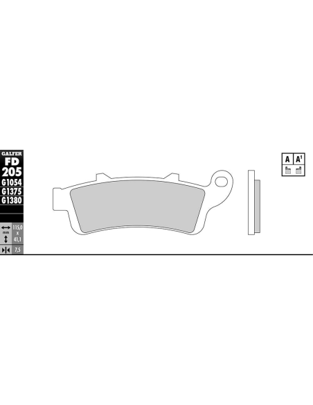 Plaquettes de frein GALFER - G1380 SINTER MAXI SCOOT FD205