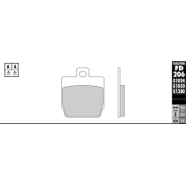 Plaquettes de frein GALFER - G1054 ORGANIQUE SEMI METAL FD206