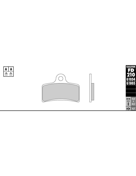 Plaquettes de frein GALFER - G1805 TRIAL FD210