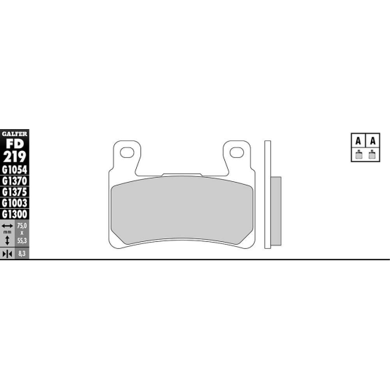 Plaquettes de frein GALFER - SINTER RACING G1375