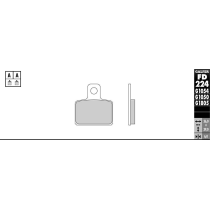 Plaquettes de frein GALFER - G1054TT ORGANIQUE SEMI METAL TT FD224