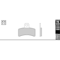 Plaquettes de frein GALFER - G1050 SCOOTER SEMI METAL FD225