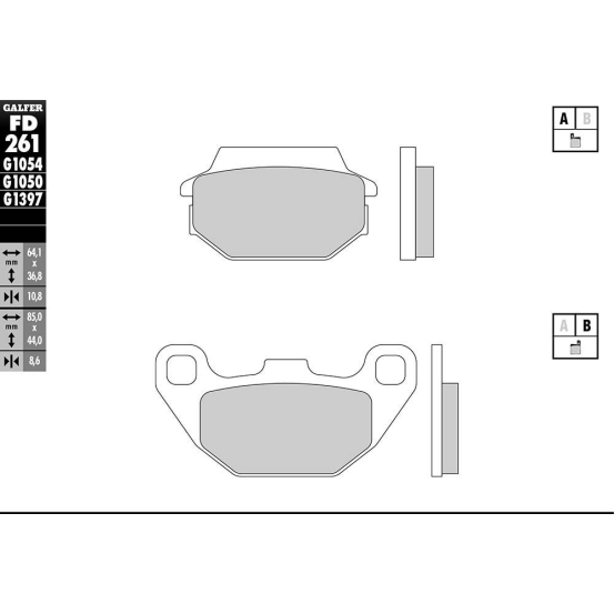 Plaquettes de frein GALFER - G1397 SINTER QUAD FD261