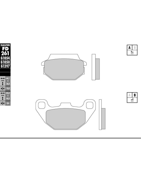Plaquettes de frein GALFER - G1397 SINTER QUAD FD261