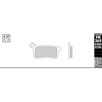 Plaquettes de frein GALFER - G1054TT ORGANIQUE SEMI METAL TT FD265