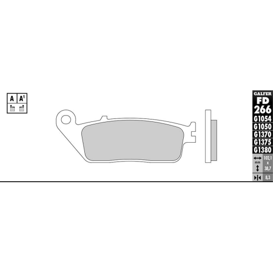 Plaquettes de frein GALFER - G1370 SINTER ROUTE FD266