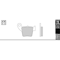 Plaquettes de frein GALFER - G1054TT ORGANIQUE SEMI METAL TT FD278