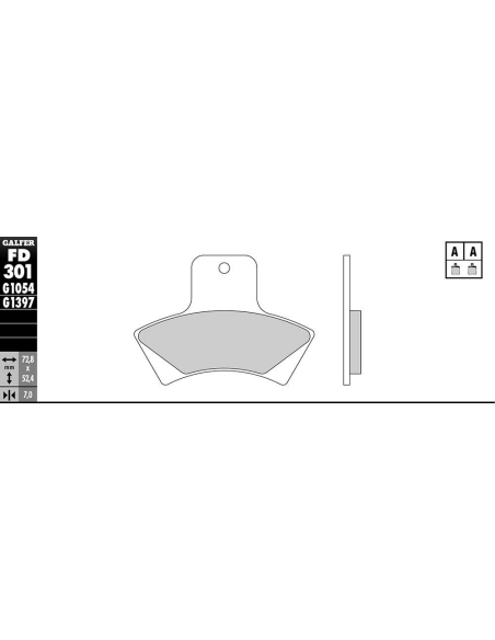 Plaquettes de frein GALFER - G1397 SINTER QUAD FD301