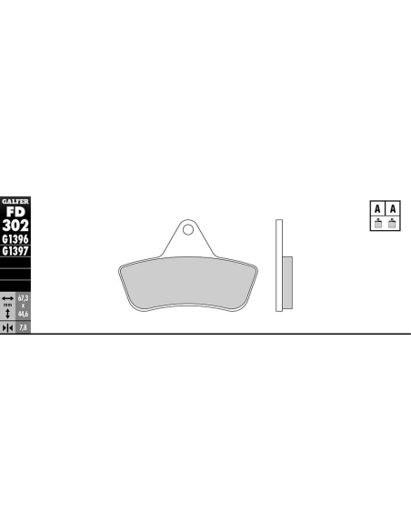 Plaquettes de frein GALFER - G1397 SINTER QUAD FD302