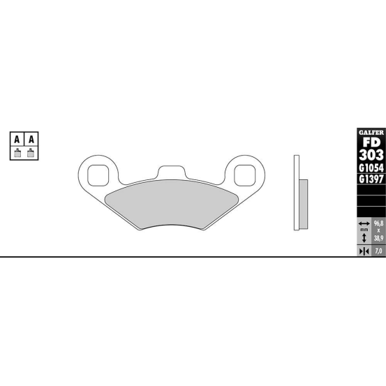 Plaquettes de frein GALFER - G1397 SINTER QUAD FD303