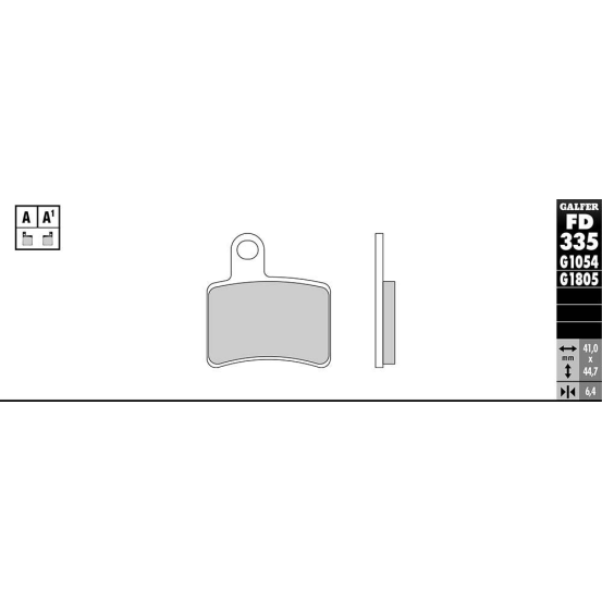 Plaquettes de frein GALFER - G1805 TRIAL FD335